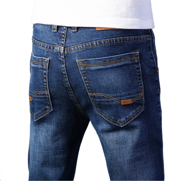 Fashion Jeans for Men Wholesale Jean Pants Slim Fit Men Designer Stretch Denim Blue and Black Jeans Men
