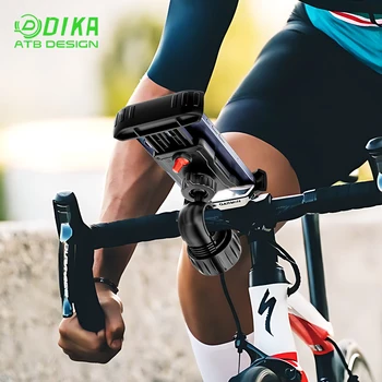 DIKA New Anti-shake Cellphone Universal Bicycle Handlebar Stand Mount Bracket Motorcycle Phone Holder with Quad Lock