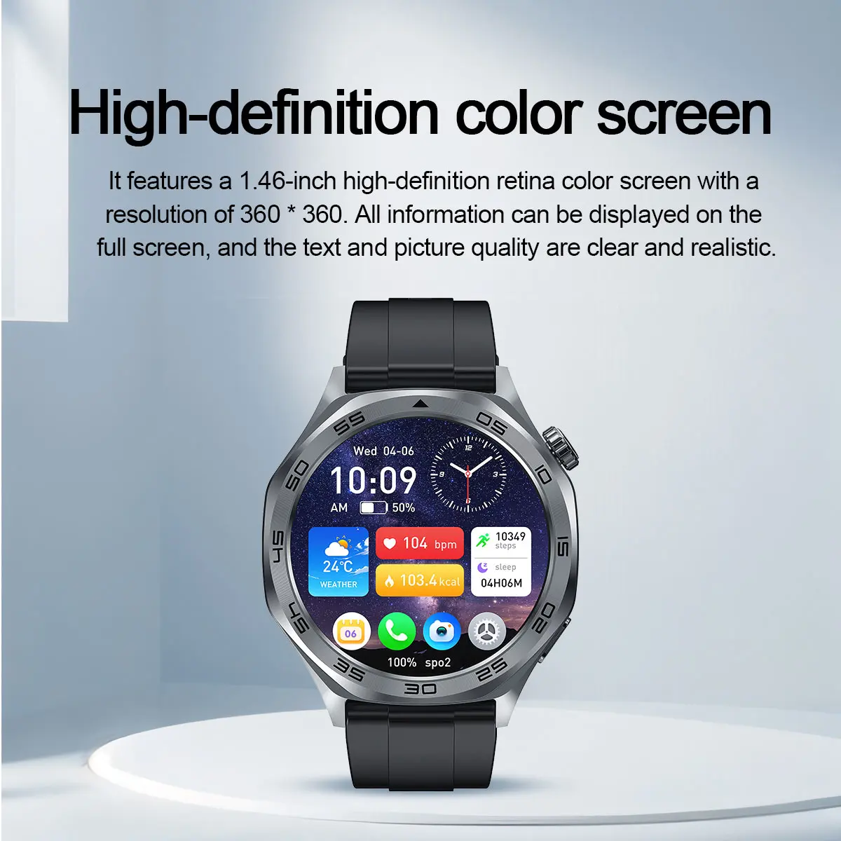 AK83 Sport Relojes Smartwatch1.46Inch BT Call Blood Pressure Music Control BT Call Sports Men Smart Watch 2025