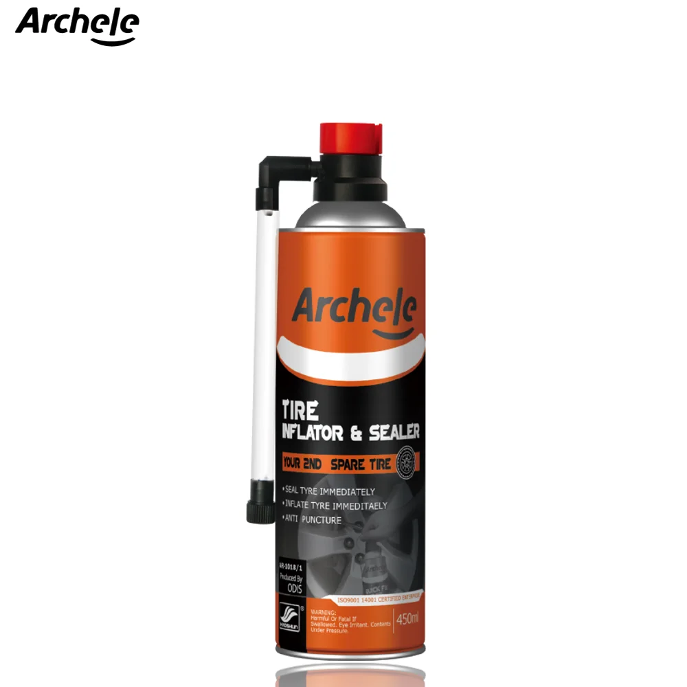 Archele 450ml Quick and Convenient Tire Inflator and Sealer  the Second Spare Tire Car Care Product 12pcs/ctn Accept OEM