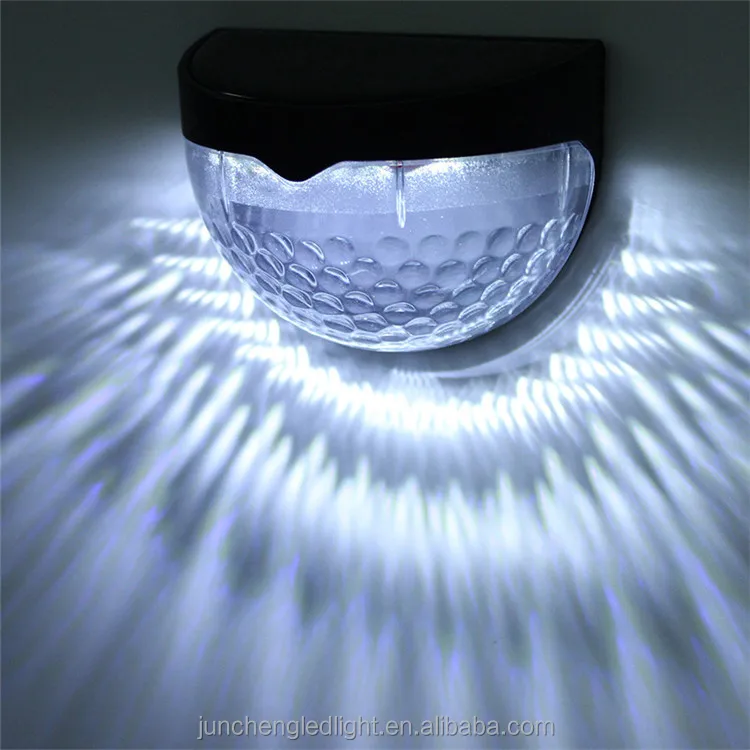 High Bright Smart LED Solar Fence Light Outdoor Solar Power Waterproof Warm White for Garden Yard Step Deck Stair Lighting
