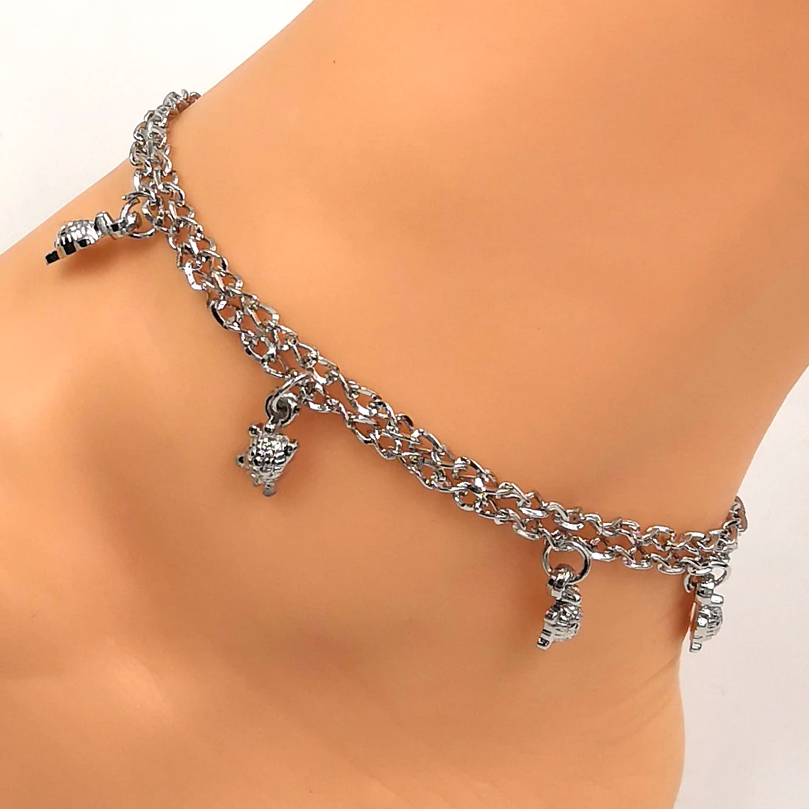 bijoterias female anklet pulseras de plata original pulseras platas original bracelet plata de ley y cadenas anklet