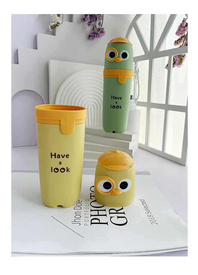 Travel mouthwash cup Cartoon Brushing cup Toothware cup set Portable family toiletry toothpaste toothbrush case manufacture