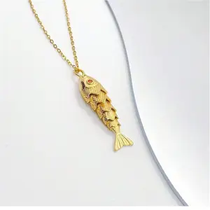 Pendant Necklace Delicate Kawaii Trend Cristamas Fish Koi Student Accessory Bohemia 2026 New Daily Fine Pendant Necklaces