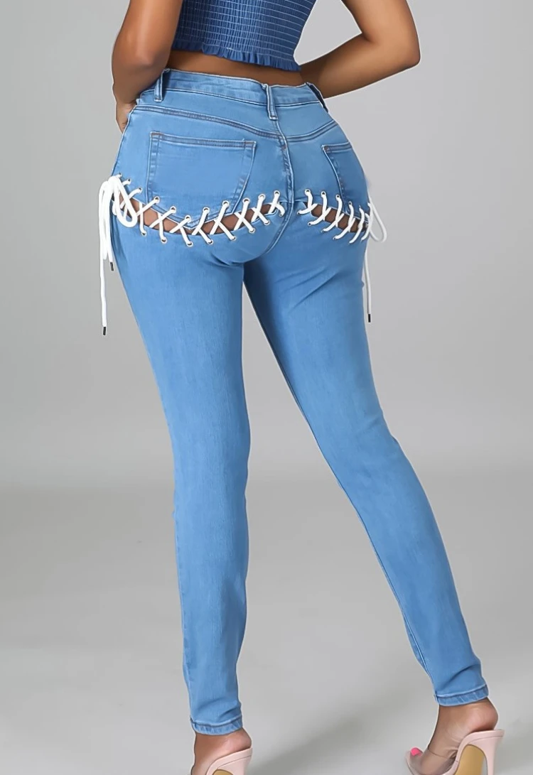 Wholesale new design jean trouser for ladies women tassel demin latest 2022  ripped jeans From malibabacom