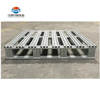 Steel Pallet Heavy Duty Factory Galvanized Steel Pallets  Forklift Two Entry Factory Metal Galvanized Steel Pallet
