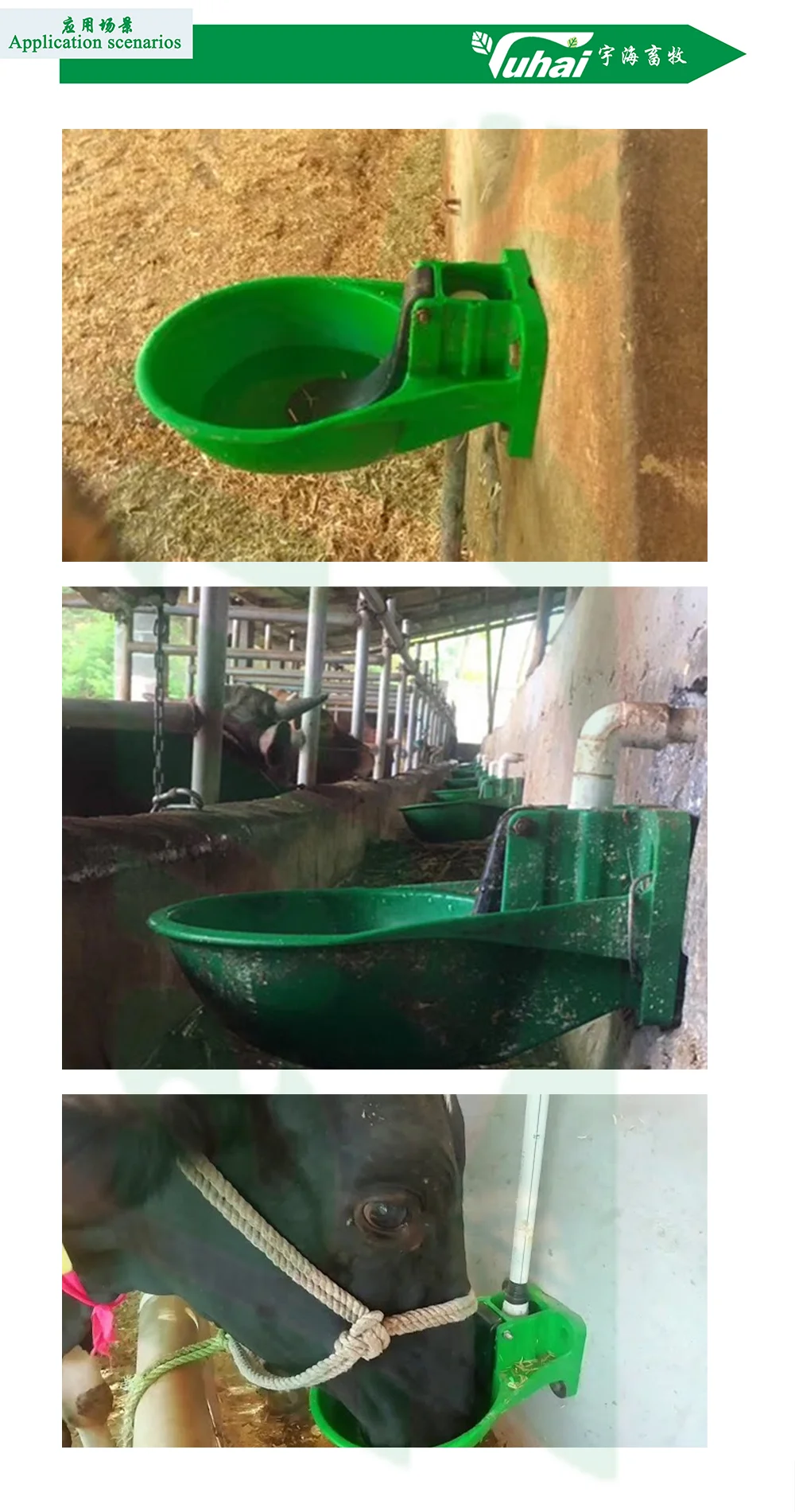 2.6L 3/4 Farms Vertical Tongue Horse Feed Buckets Plastic Drinkers for Livestock New and Used Condition factory
