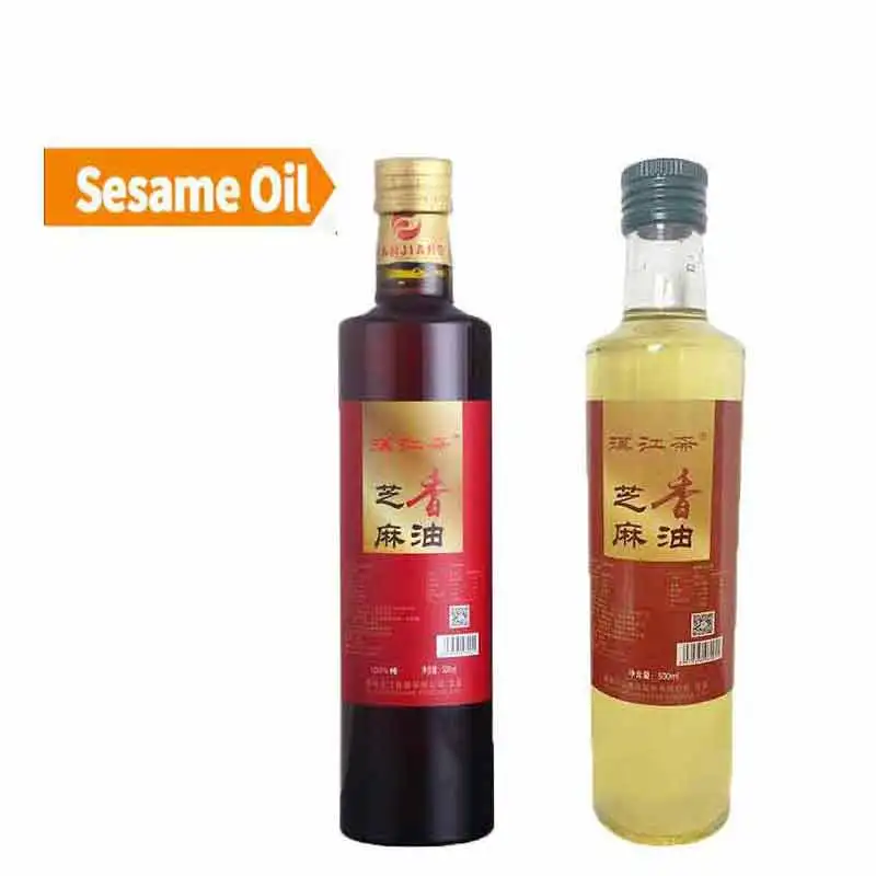 mayorista de la marca superior de aceite de sésamo aceite de sésamo refinado a granel aceite de sésamo para cocinar