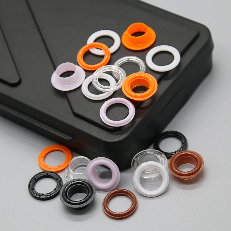 Заводская цена Таможенный логотип 17 мм пластиковое кольцо с отверстием для вентиляционного отверстия застежка из ПВХ обуви