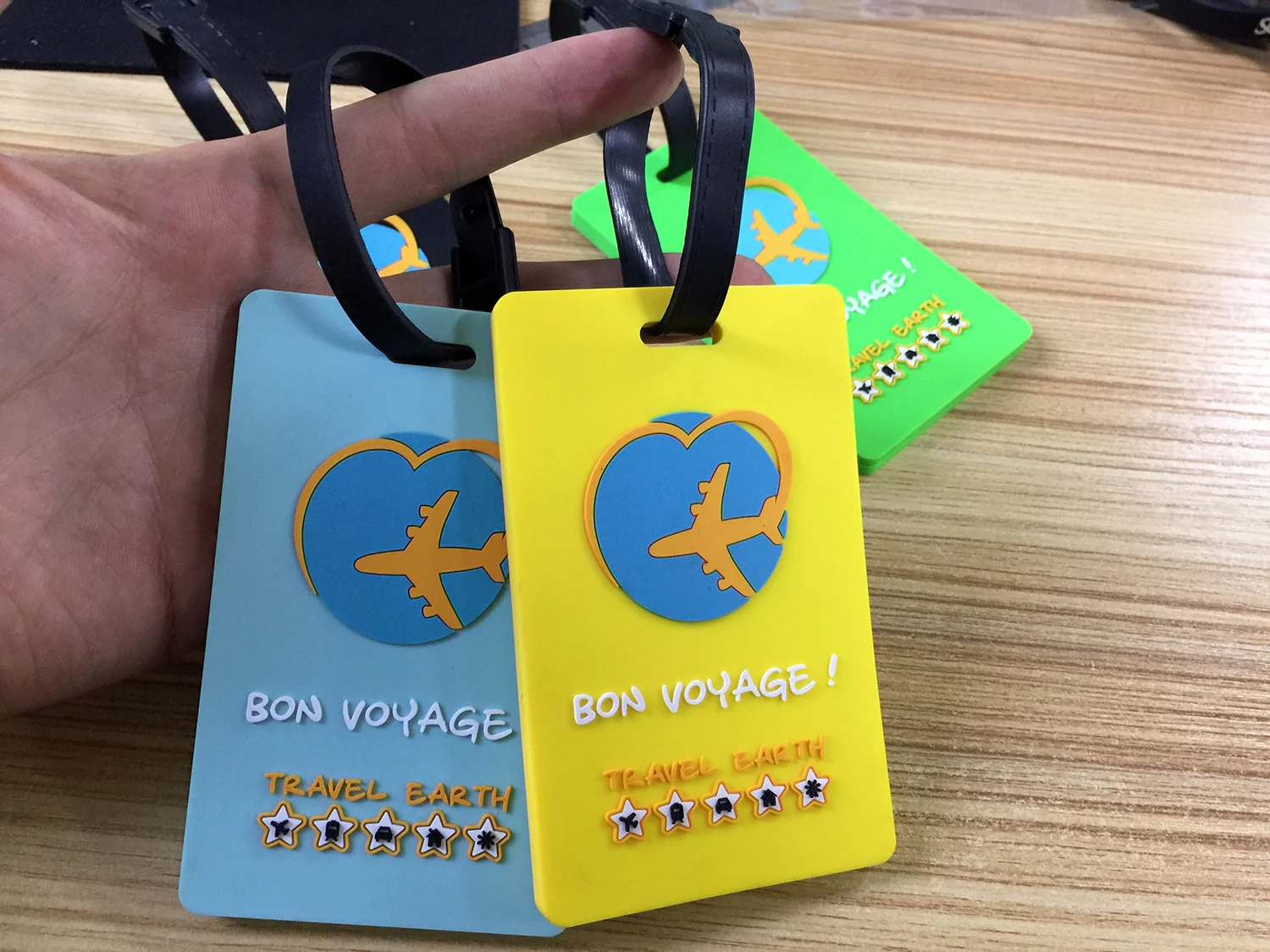 Customize Suitcase Tag Cheap Bulk Silicone Baggage Tag Custom Logo Pvc