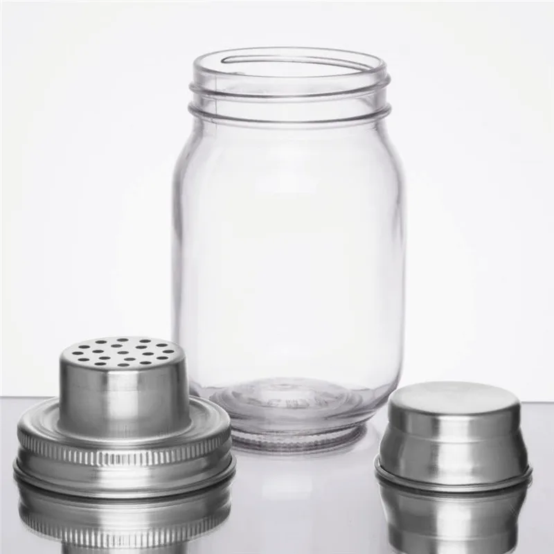 
Высокое качество стеклянная банка с завинчивающейся крышкой стиль стеклянный шейкер/стекло лед вибрационное сито подачи 