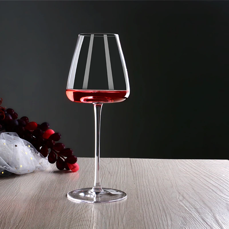 Handmade Flat Bottom clear Thin Stem Personalized Goblet champagne Glasses Flutes Custom Luxury Crystal Coupe Red Wine Glass