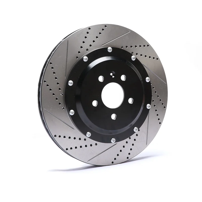 auto brake accessories 330*28mm 345mm*32mm 355*34mm drilled and slot line brake disc for LINCOLN