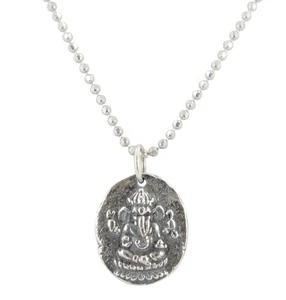 Holy Unisex 925 Sterling Silver Jewelry Custom Size Color Hindu Ganesha Necklace