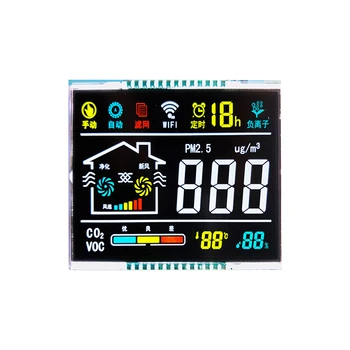 OEM&ODM LCD Factory VA Black LCD Screen BTN Custom Segment LCD Display for Tire Pressure Gauge Air Purifier