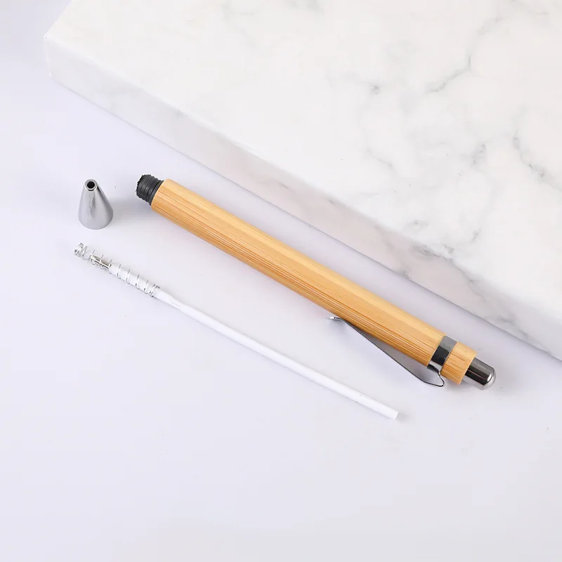 Custom Engraved Bamboo Grip Ballpoint Pen With Logo Oem Wholesale