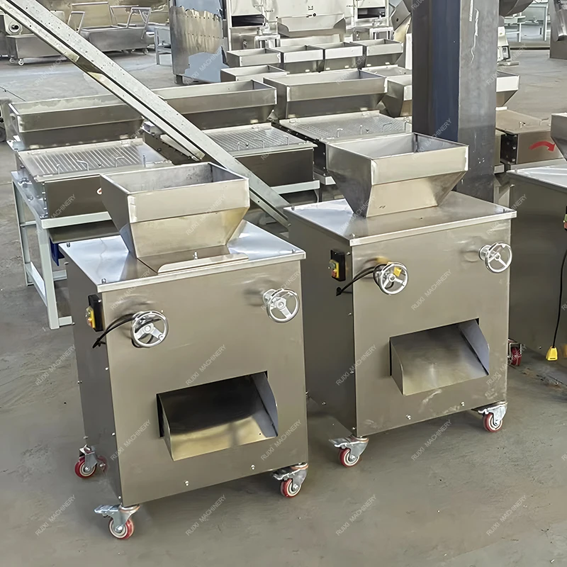 Fast Cutting Speed Roasted Cocoa Beans Grinding Crushing Machine Almond Red Dates Chopper Chopped Peanut Shredding Grading Line