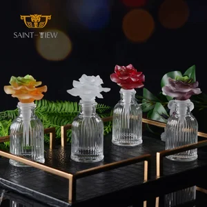 Arabic Flower Luxury Rose Shape Wedding Decor Centerpiece Perfume Bottle Baby Shower Gift