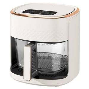 1200W 4.5L Wholesale Hot Selling Electric Oil Free Multi-functional Deep Glass Air Fryer with Overheat Protection for Household