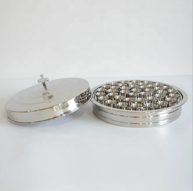 Wholesale Stainless Steel Communion Cups Eucharist Chalice For Church Religious Ceremony Reusable Durable Liturgical Vessel