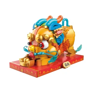 EPT Educational Creative Brave Troops Chinese Ancient Beasts DIY Building Block Brick Toy Sets for Children