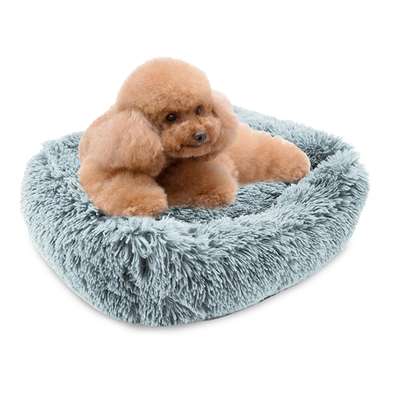 Luxury designer hundebett small indestructible eco friendly fluffy washable luxurious donut cat pet dog bed for large dogs