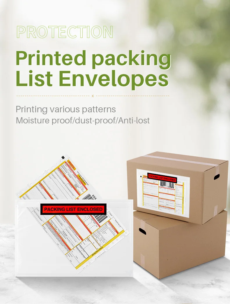 Grs Packing List Envelope Lieferscheintaschen Din Lang C6 Red Print