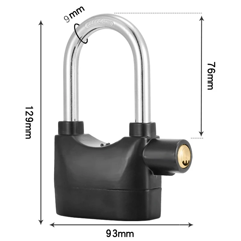 Wholesale High Decibel Custom 110db Alarm Padlock Antitheft Heavy Duty