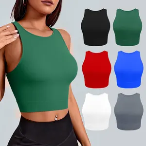 Seamless High Elastic Yoga Tank Top Women's Breathable Vest for Sports Gym Workout Wear OEM Services