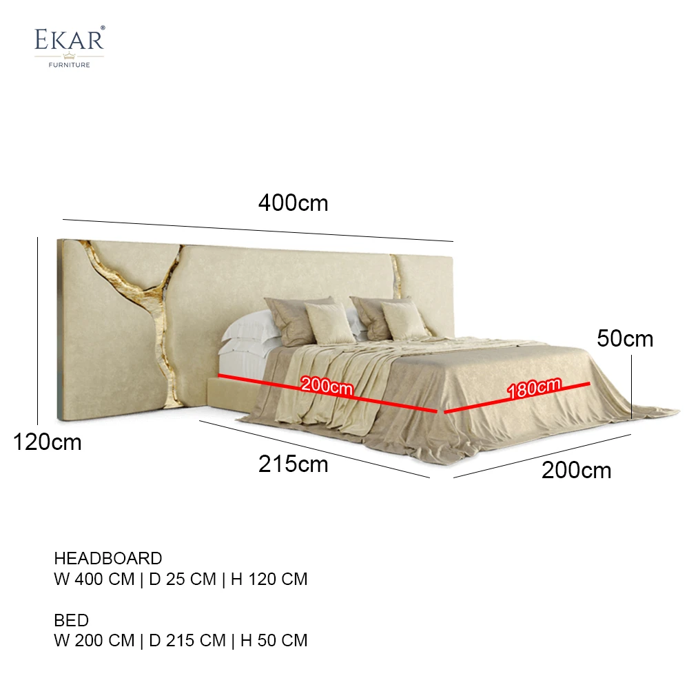 Deluxe Widescreen King Bed with New Design - Modern Art Style Luxury factory