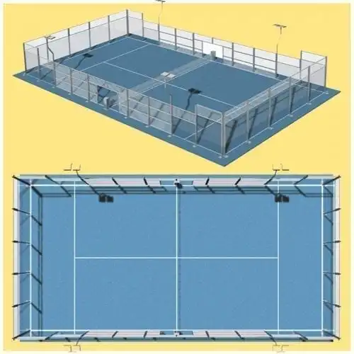 Модель 2022 панорамная теннисная площадка китайский производитель одиночная и двойная популярная