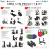 White Pilates Studio Product List