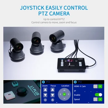 2024 NEW FEELWORLD L1 PLUS Multi-camera Video Mixer Switcher Touch Screen PTZ Control USB3.0 Fast Streaming Live Video Switcher detail image