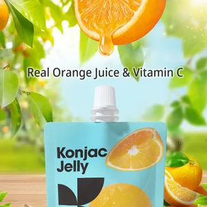 Orange Flavored Fruity Healthy Snack Shirataki Delicious Instant Konjac Jelly in Bag