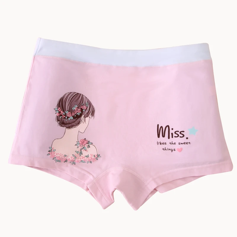 100% органический трусики с изображениями героев из мультиков для детей От 3 до 14 лет дети стринги для девочек стринги здоровым трусы-боксеры