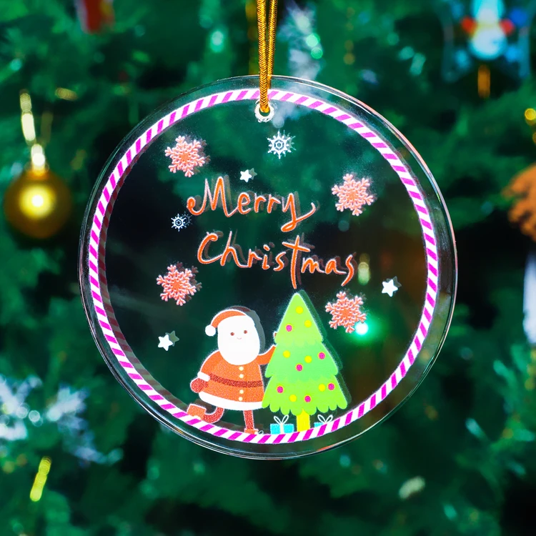 Xmas Tree Decoration Crystal Pendants Shinning Crystals personalized Glass Pendant details