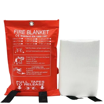Fire Proof Safety Emergency Fire Blanket Fiberglass Fire Resistant Blanket for Home and Fiberglass Emergency Protection