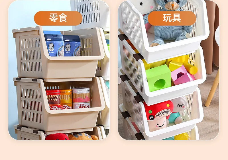 Plastic Floor Type Kitchen Storage Drawer Vegetable And Fruit Storage Rack Multi-functional Toy Shelf