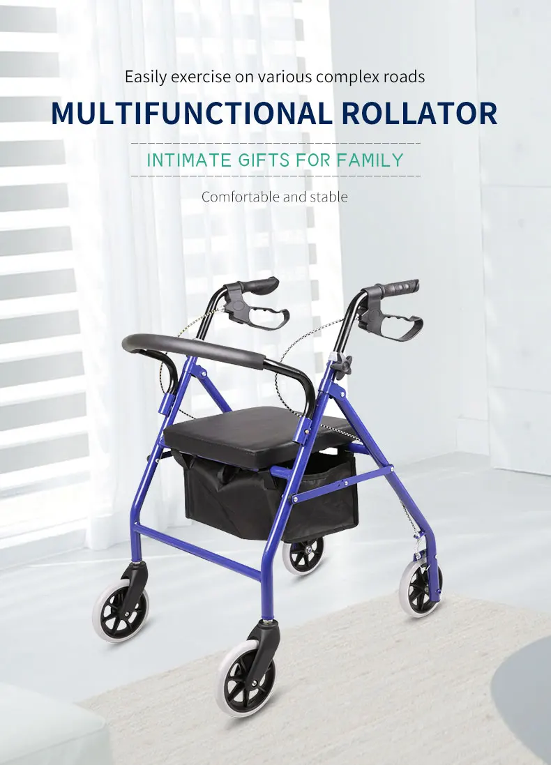 Bq3003c Foldable 4 Wheels Rollator For Elderly And Disabled People