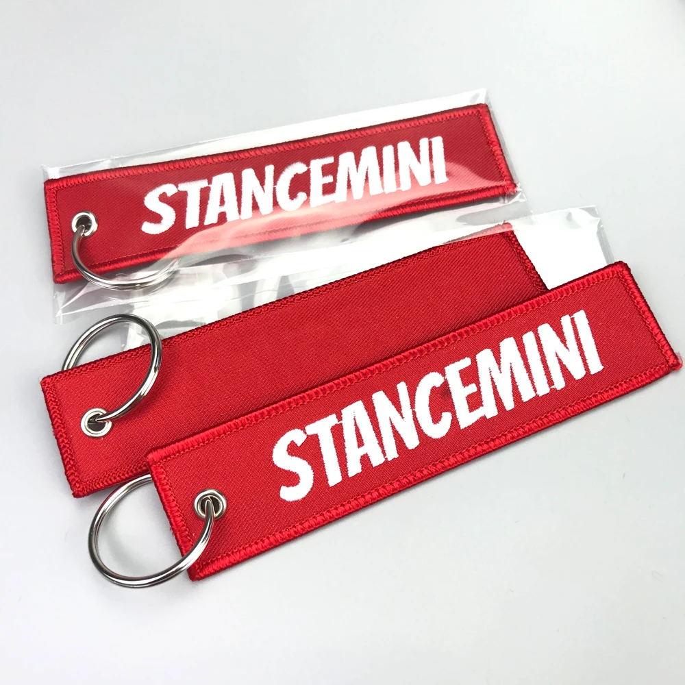 Custom Keychain Jet Tag Embroidered Key Ring Text Motorcycle Car Biker Airplane Personalized Key Fob Custom