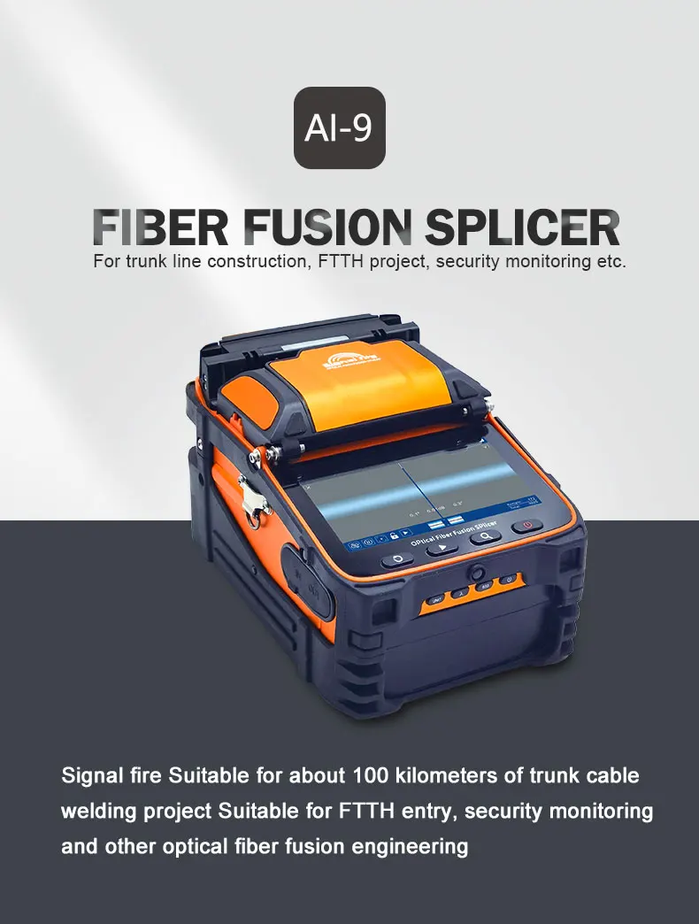 Ai9 Fusion Machine Fiber Optic Splicing Machine Ftth Optical Fiber ...