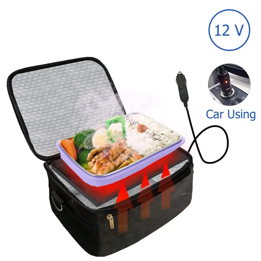12V Personalized Electric Personal Food Warme Portable Mini Oven for Car Black 