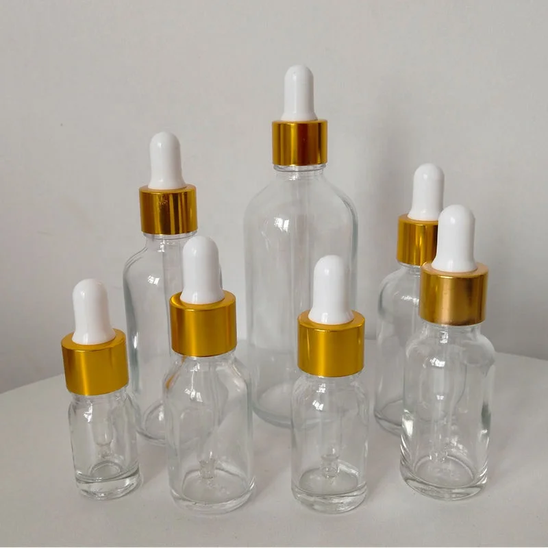 5ml 10ml 15ml 20ml 50ml 100ml Clear Glass Dropper Essential Oil Bottle 30ml 60ml 120ml