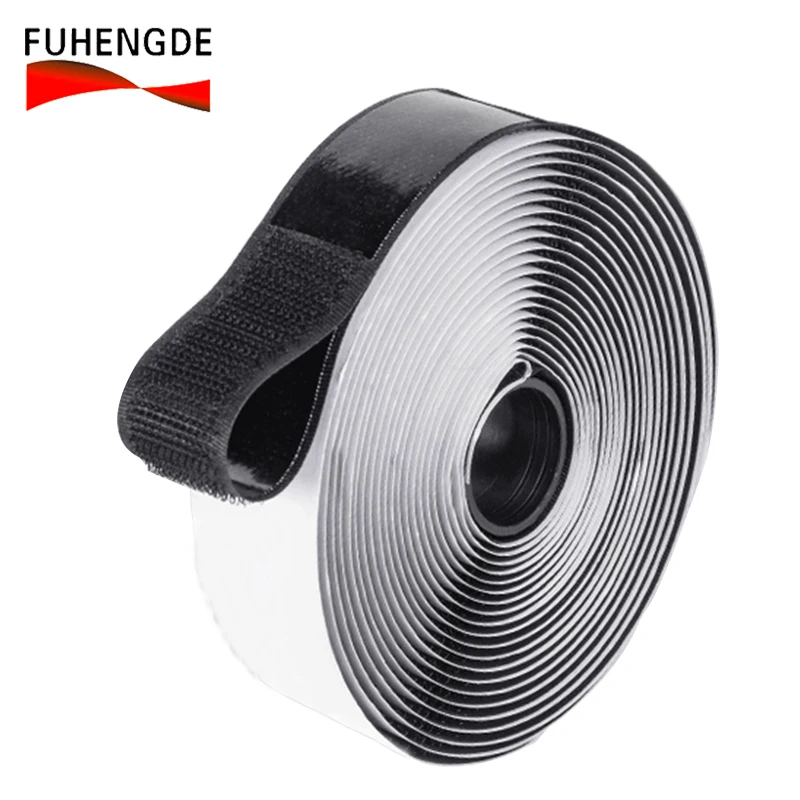 Peel Stick Self-Adhesive Hook Loop Tapes Double Sided Sticky Back for Velcro Strips for Office Home DIY