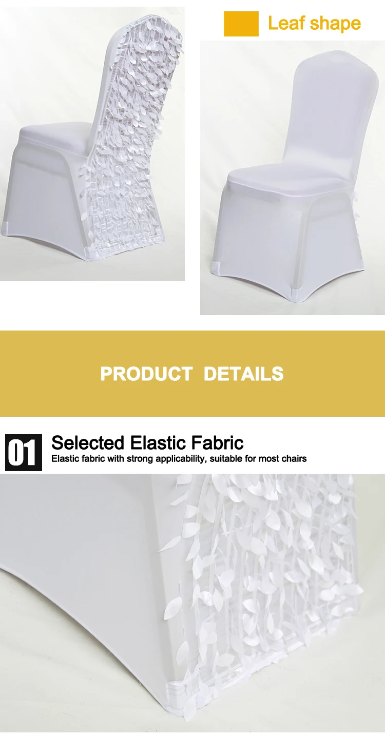 Luxury High Stretch Colorful Rosette Flower Design Spandex Chair Covers