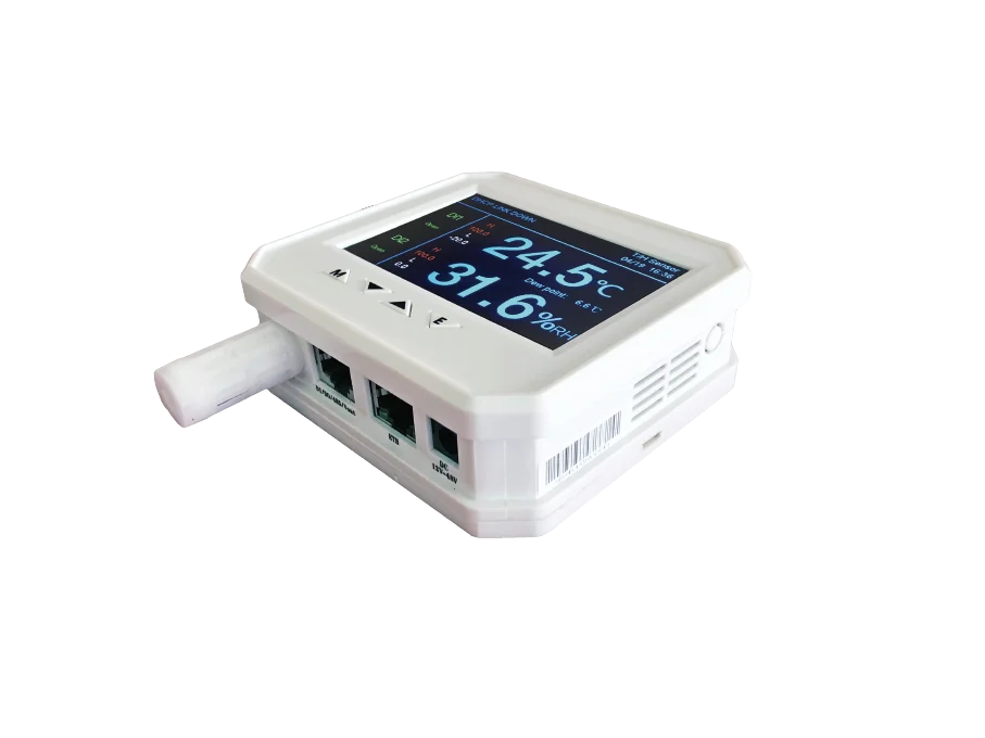 Remote Web Server RJ45 Port RS485 Temperature Humidity Sensor Modbus Mqtt Tcp Udp PoE Industrial Temp Humi Monitor