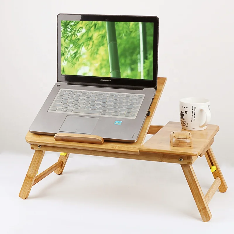 
 China hot sale bamboo laptop table foldable lap desk laptop cooling table  folding computer stand  