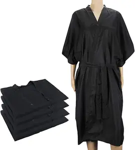 Spa Massage Client Gown Long Salon Kimono Client Lounge Robe Smock Dress Casual Woven Medical Uniforms Lab Coat Surgical Uniform