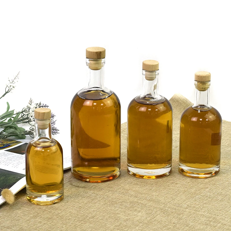 Factory New Product Customization Custom Glass 150ml 15cl clear Mini Empty boston Alcohol Liquor Vodka Wine Bottle