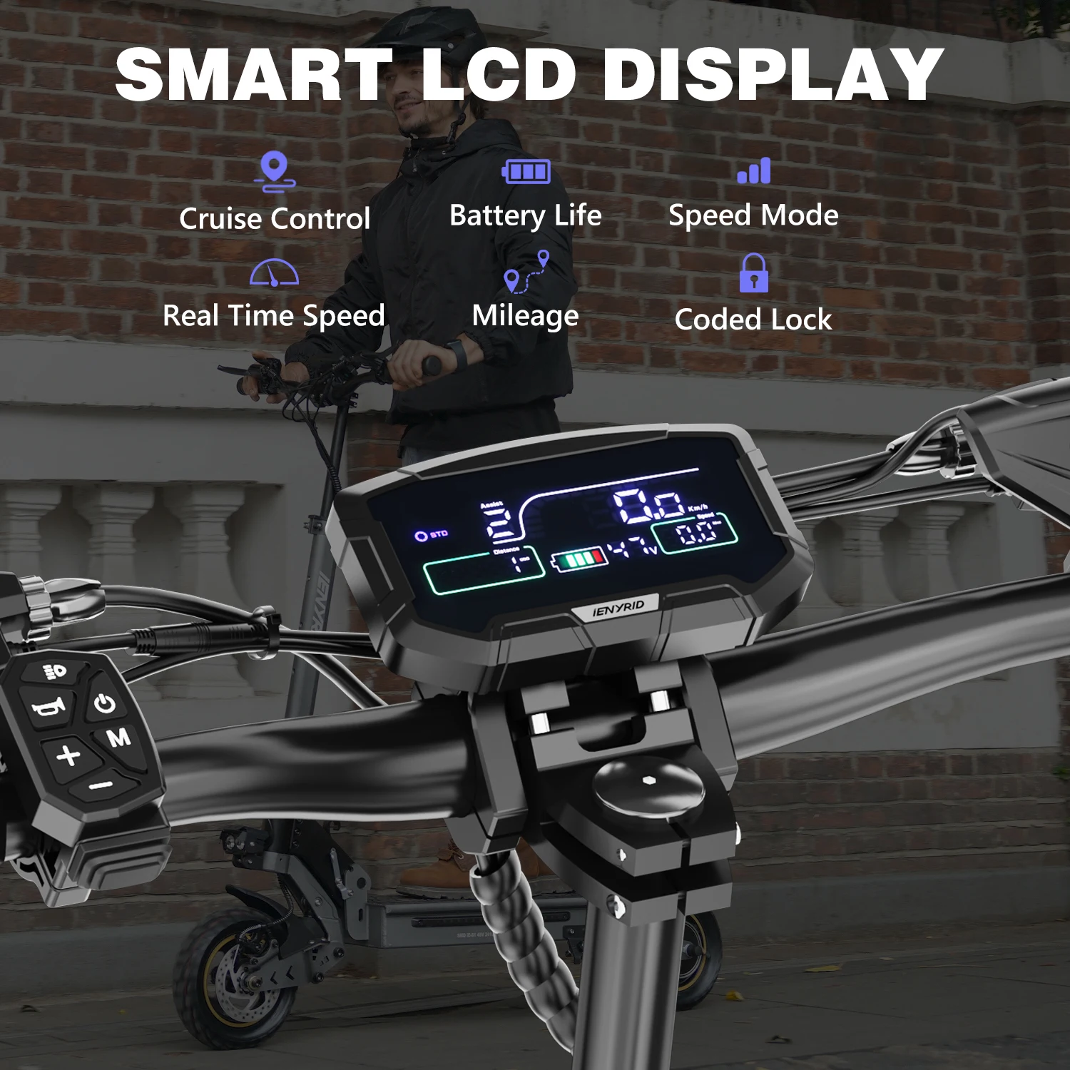 Wholesale 48V 15Ah iENYRID S1 High-Speed Off-Road Electric Scooter for Adults EU/UK/USA Warehouse Dropshipping